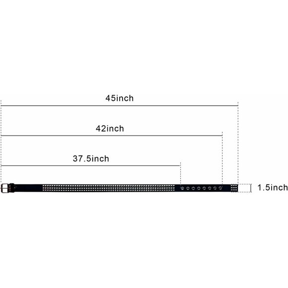 Women's Black Metal Punk Rock Rivet Belt with Bright Pyramid Studded - Picture 7 of 7